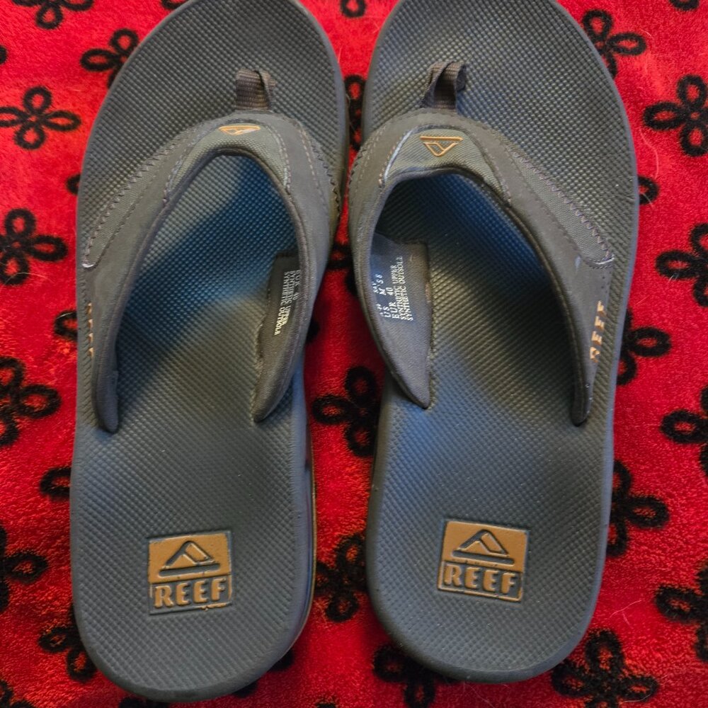 Men's Size 8 Men's Reef Fanning Flip Flop Sandals Brown